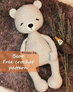Sleeping bear crochet pattern