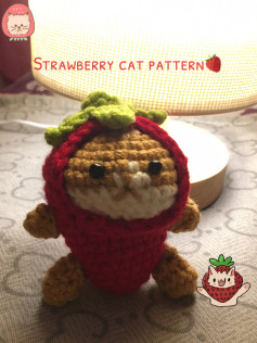 Strawberry cat pattern🍓