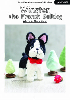 Winston pikicraft The French Bulldog White & Black Color