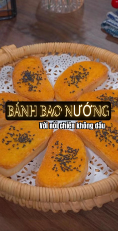 bánh bao nướng với nồi chiên không dầu