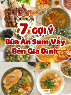 bánh tráng cuộn thịt luộc, bò kho, lẩu nấm, lẩu thái, lẩu măng chua cá hồi, thịt nướng không lò than, bánh canh cua.