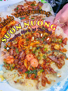 Bánh tráng nướng sườn nướng