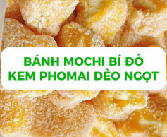 cách làm bánh mochi bí đỏ kem phô mai