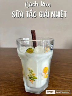 cách làm sữa tắc giải nhiệt.