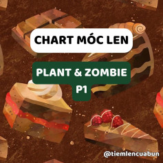 Chart móc plant & zombie p1 đậu hà lan, split pea, potato mine, tangle kelp, pull shrooms, cattail, peashooter.