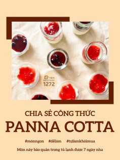 chia sẻ công thức panna cotta