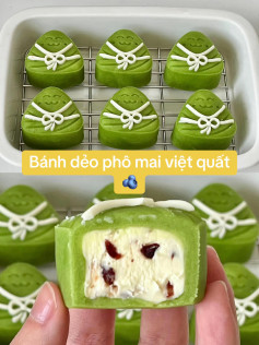 công thức bánh dẻo phô mai việt quất.