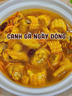 Công thức là món canh gà ngày đông.