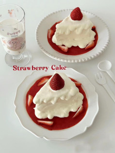 công thức làm bánh dâu tây: strawberry cake