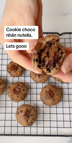 Công thức làm cookie choco nhân nutella