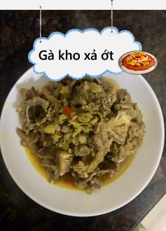 công thức làm gà kho xả ớt