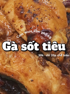 công thức làm gà sốt tiêu