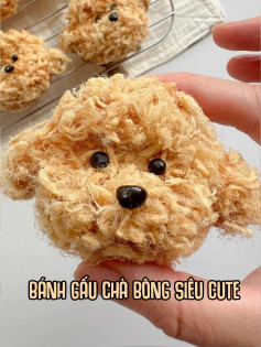 công thức làm món bánh gấu trà bông siêu cute.