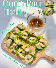 công thức làm món cuốn rau healthy không lo béo, đẹp mắt ngon miệng.