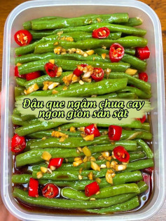 Công thức làm món đậu que ngâm chua cay ngon giòn sần sật