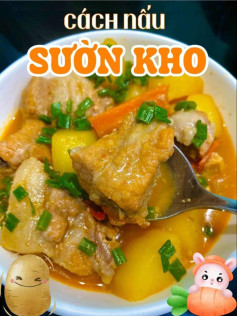 Công thức làm món sườn kho.