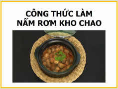 công thức làm nấm rơm kho chao