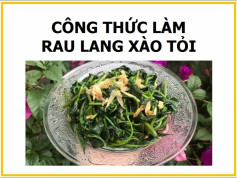 công thức làm rau lang xào tỏi