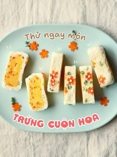 công thức món trứng cuộn hoa