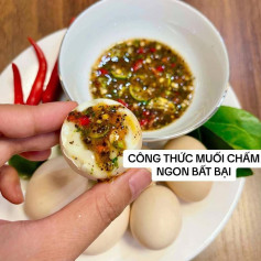 Công thức muối chấm trứng luộc lòng đào ngon bất bại