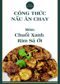 công thức nấu ăn chay món chuối xanh rim sả ớt