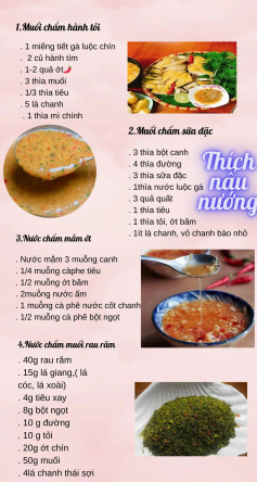 Công thức nước chấm gà luộc: muối chấm hành tỏi