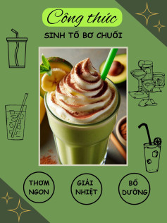 công thức sinh tố bơ chuối