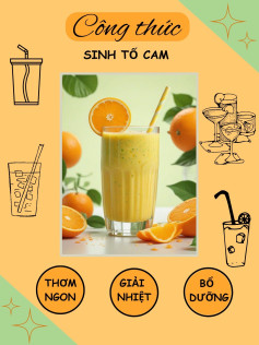 công thức sinh tố cam