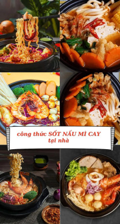 Công thức sốt nấu mì cay tại nhà.