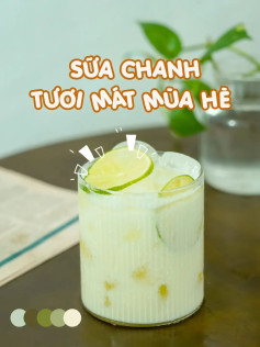 công thức sữa chanh tươi mát mùa hè