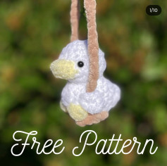 Duck swing crochet pattern🦆 #crochet #duck #freepattern #aesthetic #fyp