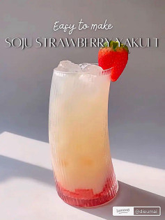 easy to make soju strawberry yakult