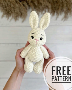 free crochet pattern white rabbit
