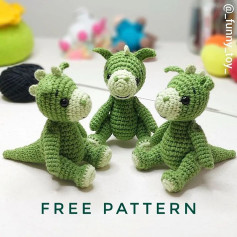 Green dinosaur crochet pattern