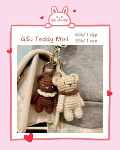 móc khóa gấu teddy mini