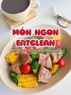 Món bít tết và rau nướng đơn giản