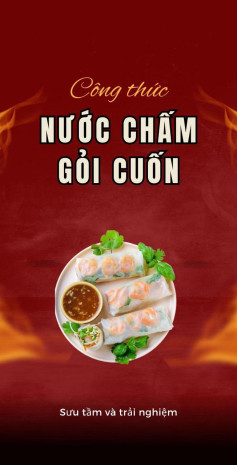 nước chấm gỏi cuốn: tương đậu phộng, mắm nêm, tương đen, mắm chanh tỏi ớt.