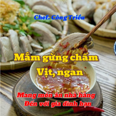 Nước mắm gừng chấm vịt ngan