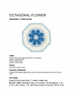 octagonal flower crochet pattern