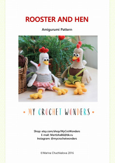 rooster and hen amigurumi pattern