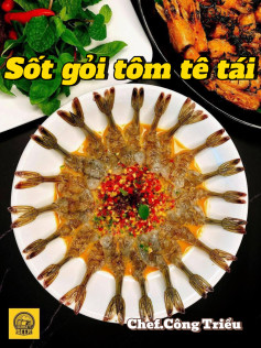 sốt gỏi tôm tê tái