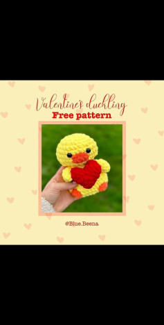 valentines duckling free pattern