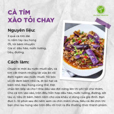 5 Cách Nấu Các Món Chay Từ Cà Tím Ngon, cà tím xào tỏi chay, cà tím hấp với nước tương, cà tím đem chiên giòn, cà tím nướng mỡ hành chay, cà tím xào chua ngọt