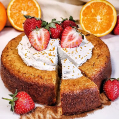 5-INGREDIENT ORANGE CAKE with WHIPPED COCONUT FROSTING 🍊🍰