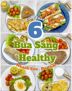 6 công thức bữa sáng healthy nhanh gọn đủ chất, bánh roti cuộn gà, bánh mì nguyên cám kẹp gà phô mai, trứng kẹp cơm nắm, bánh mì nguyên cám kẹp trứng chiên bắp phô mai, bánh mì nguyên cám kẹp trứng ốp la bắp cải.