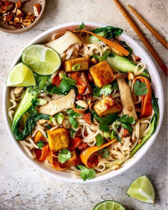 Almond Butter Tofu Noodles