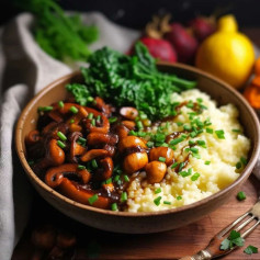 BALSAMIC CHICKPEAS AND SHROOMS