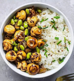 Balsamic glazed mushrooms