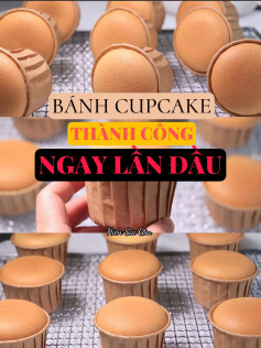 bánh cupcake thành công ngay lần đầu.