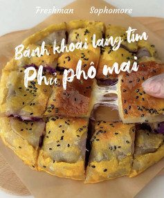 bánh khoai lang tím phủ phô mai